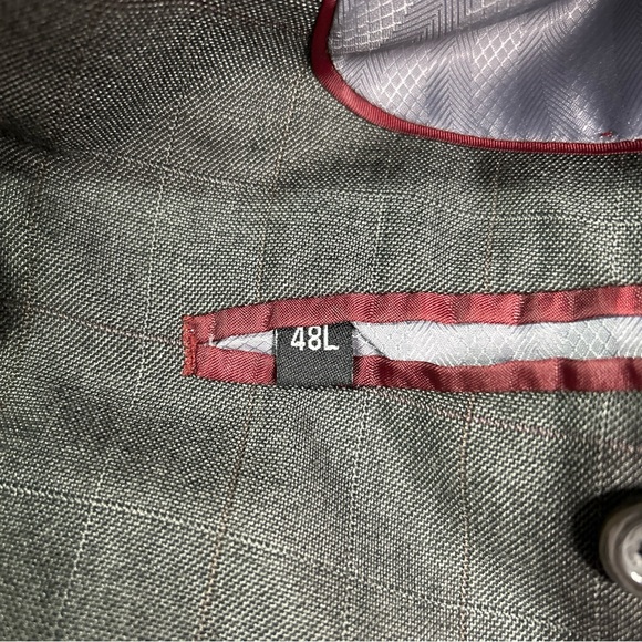 Vince Glen Plaid Suit Men’s 48L Designed In Italy Gray Pants 43 Easily Tailored - Picture 10 of 16